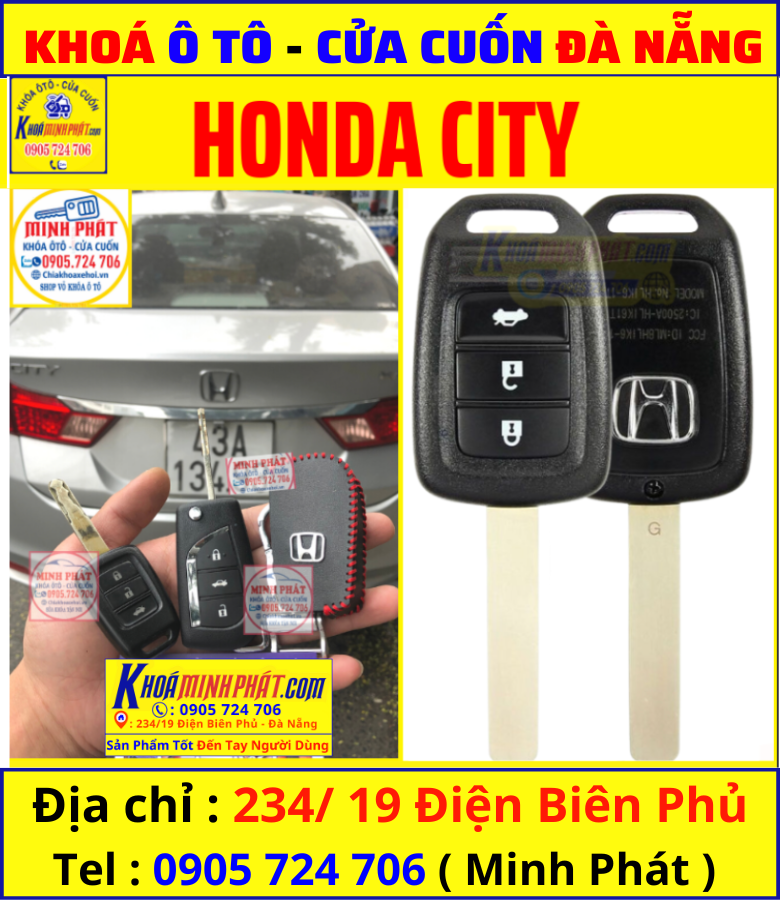 Làm Chìa Khóa xe Ô Tô Đà Nẵng Honda City