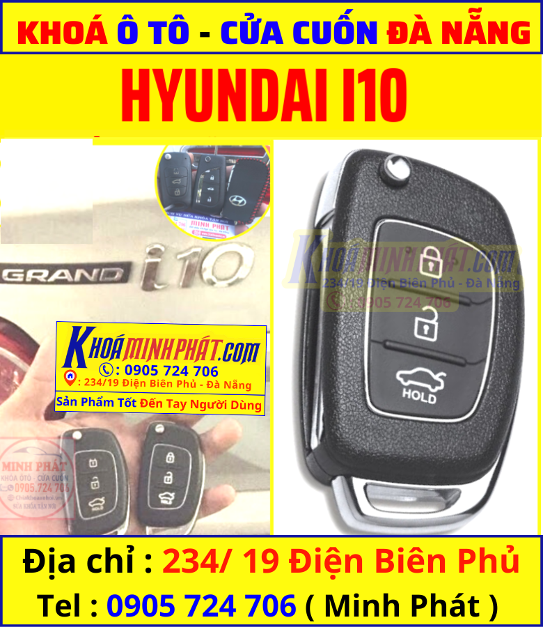 Làm Chìa khóa Ô tô Đà Nẵng Hyundai i10