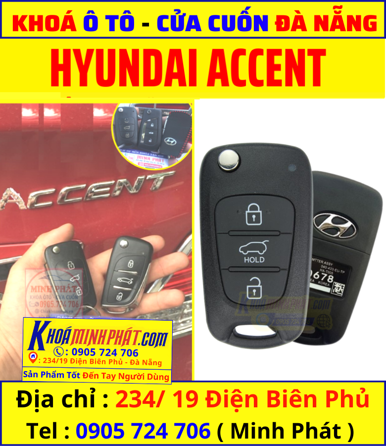 Làm chìa khoá xe Ô tô Đà Nẵng Hyundai Accent