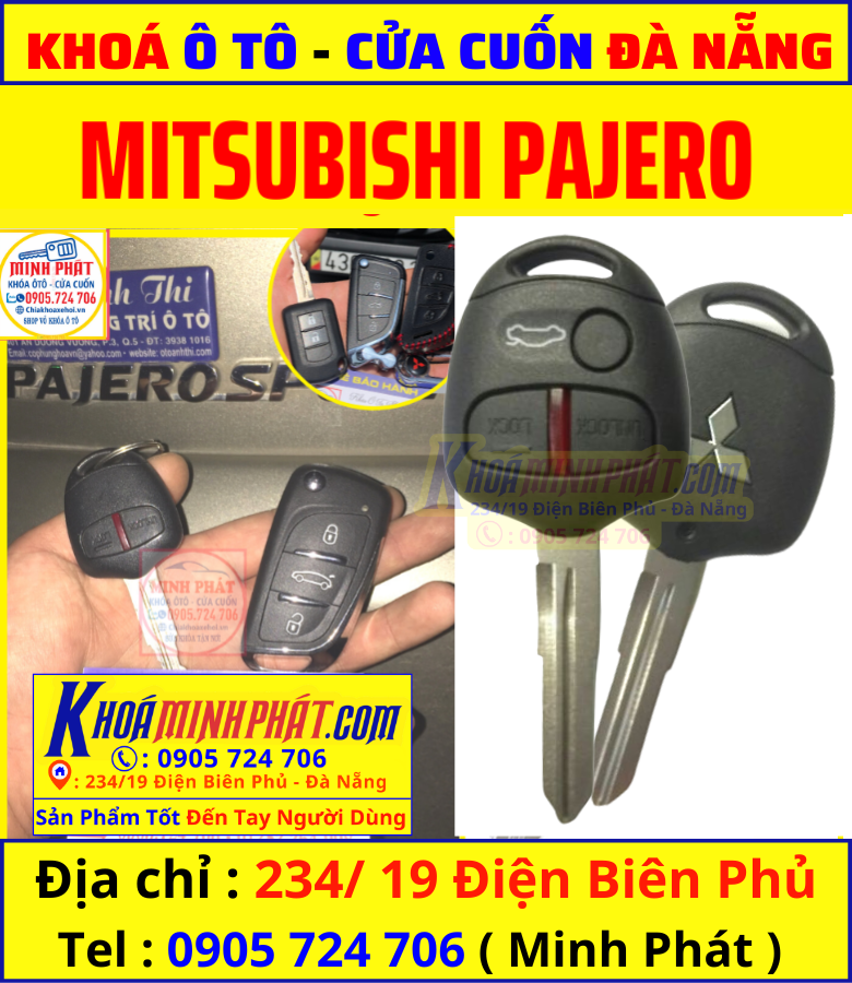 Làm Chìa Khóa xe Ô tô Đà Nẵng Mitsubishi Pajero Sport