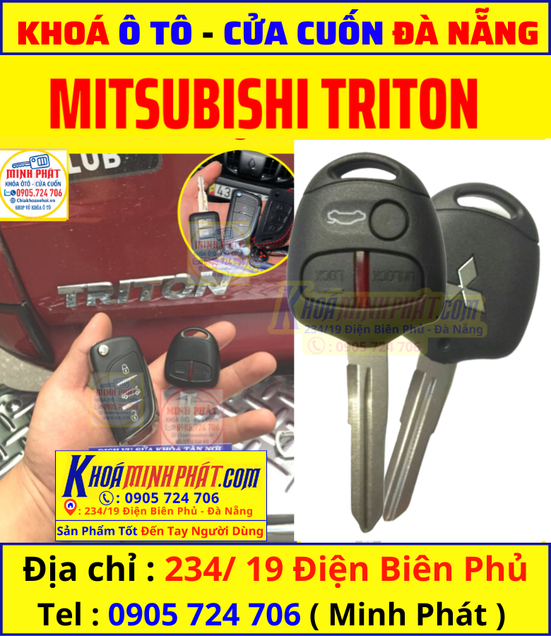 Làm Chìa Khóa xe Ô Tô Đà Nẵng Mitsubishi Triton