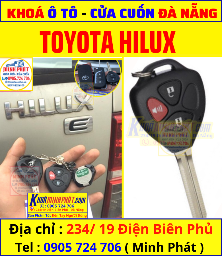 Làm chìa khoá Ô tô Đà Nẵng Toyota Hilux