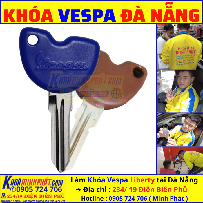 Thay vỏ chìa khoá xe Vespa tại Đà Nẵng