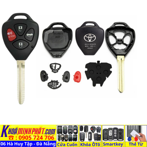 Vỏ chìa khoá xe Toyota Innova, Fortuner, Hilux, Vios, Camry, Corolla Altis, Yaris V74 Làm Chìa Khoá xe Ô Tô Đà Nẵng Sửa remote thay pin thay vỏ điều khiển xe hơi - Minh Phát Smartkey Vỏ chìa khoá xe Toyota Innova, Fortuner, Hilux, Vios, Camry, Corolla Altis, Yaris V74 Làm Chìa Khoá xe Ô Tô Đà Nẵng Sửa remote thay pin thay vỏ điều khiển xe hơi - Minh Phát Smartkey