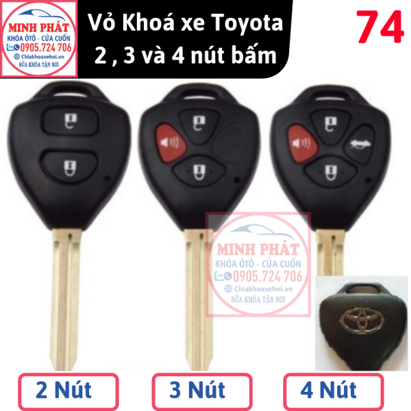 Vỏ chìa khóa xe Toyota Innova , Vios , Camry, Hilux, Fortuner, Yaris, Corolla Altis
