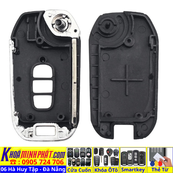 Vỏ Chìa Khoá Chevrolet Captiva mẫu Độ gập V15 Làm Chìa Khoá xe Ô Tô Đà Nẵng Sửa remote thay pin thay vỏ điều khiển xe hơi - Minh Phát Smartkey