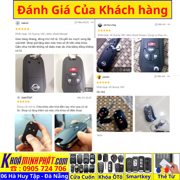 Vỏ Độ Gập Chìa Khoá Xe Nissan Navara, Navara NP300, Navara EL, Navara VL, Terra, Terra V62, X-Trail, X-Trail T32, Sunny, Almera, Livina, Teana, Sylphy, Juke, Patrol, Murano, Frontier - Làm Chìa Khoá xe Ô Tô Đà Nẵng Sửa remote thay pin thay vỏ điều khiển xe hơi - Minh Phát Smartkey