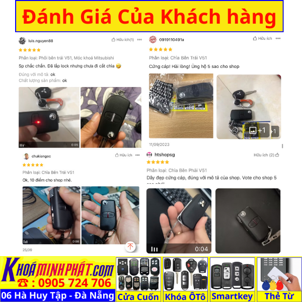 Vỏ Độ gập Chìa Khoá Xe Mitsubishi Grandis, Zinger, Lander, Triton, Pajero, Pajero Sport, Xpander, Xpander Cross, XFORCE, Destinator, Outlander, Attrage, Mirage V51 - Làm Chìa Khoá xe Ô Tô Đà Nẵng Sửa remote thay pin thay vỏ điều khiển xe hơi - Minh Phát Smartkey