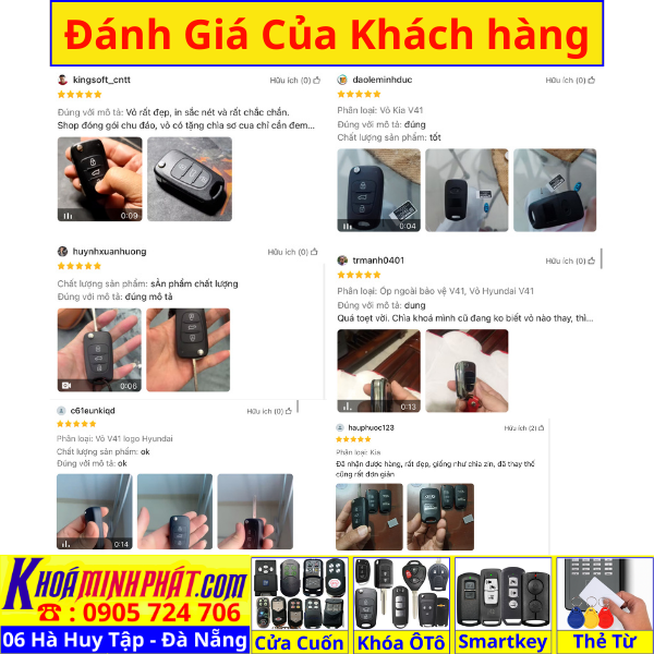 Vỏ Chìa khóa Hyundai i30, Accent, Avante, Elantra, Sonata V41 Làm Chìa Khoá Xe Ô Tô - Minh Phát Đà Nẵng