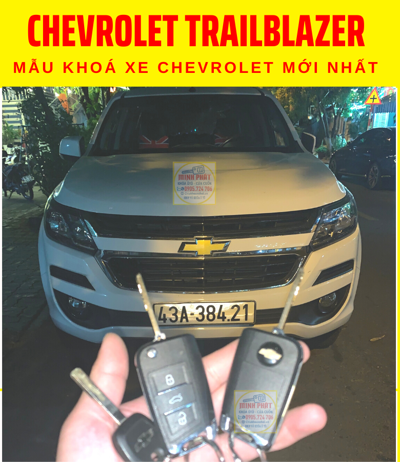 Làm chìa khoá xe ô tô tại Đà Nẵng Chevrolet Trailblazer