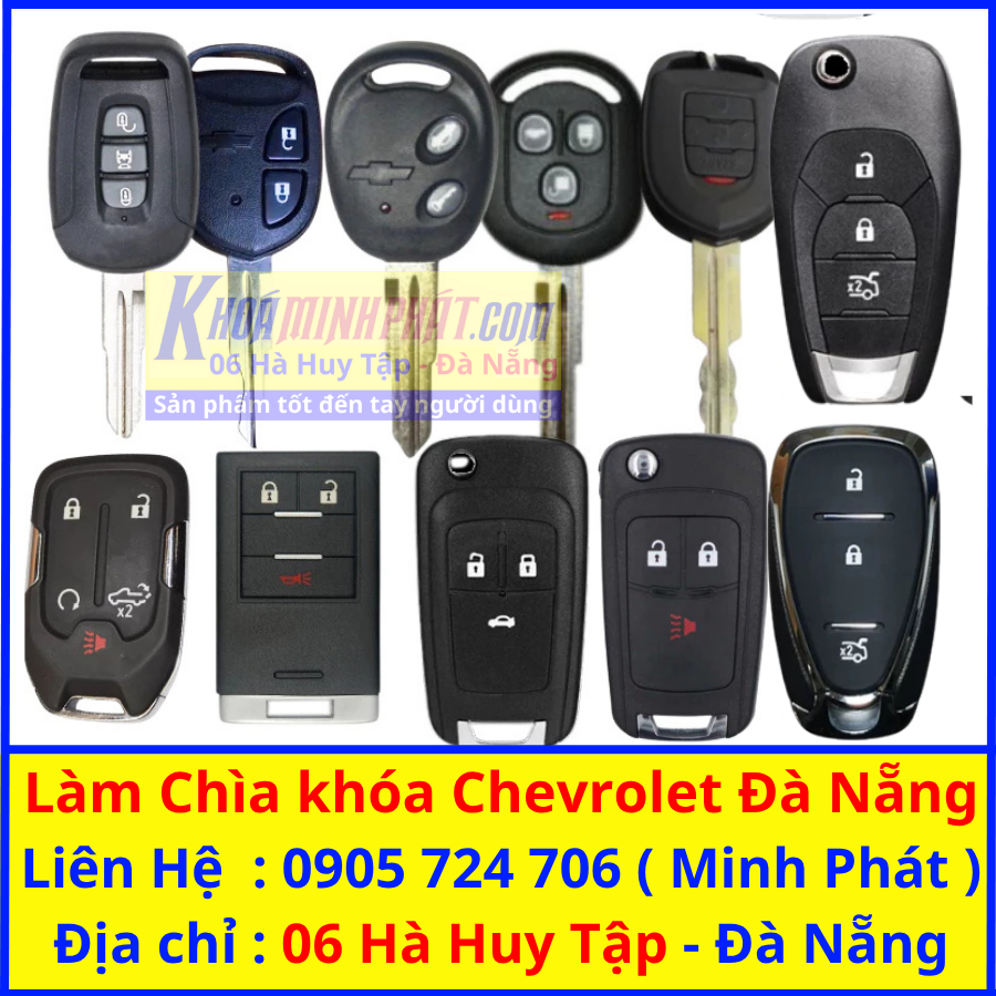 Làm chìa khóa xe Ô Tô tại Đà Nẵng Chevrolet Thay Pin Smartkey , Độ gập chìa khóa
