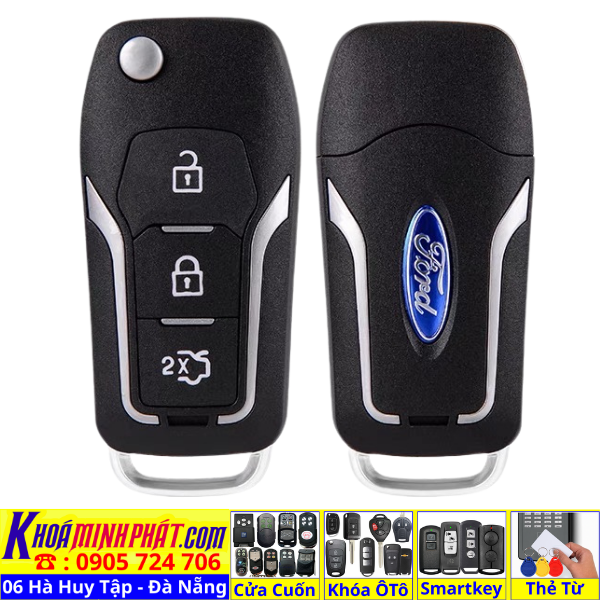 Vỏ Chìa khóa xe Ford Ranger, Tourneo V27 Làm Chìa Khoá xe Ô Tô Đà Nẵng Sửa remote thay pin thay vỏ điều khiển xe hơi - Minh Phát Smartkey