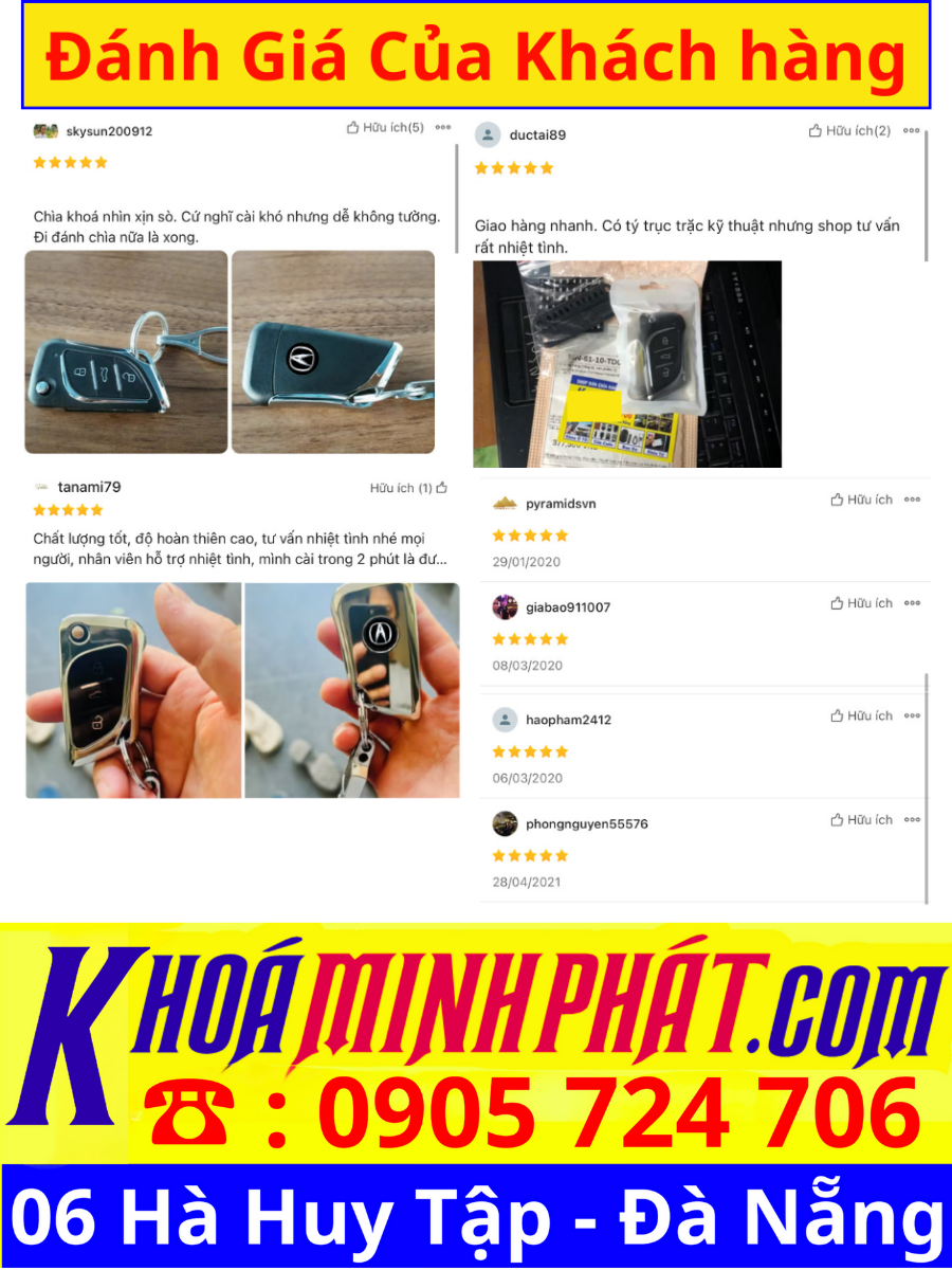 Sửa khóa xe ô tô tại Đà Nẵng Minh Phát Smartkey