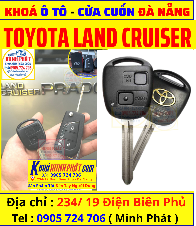 Làm khoá Ô tô Đà Nẵng Toyota Land Cruiser