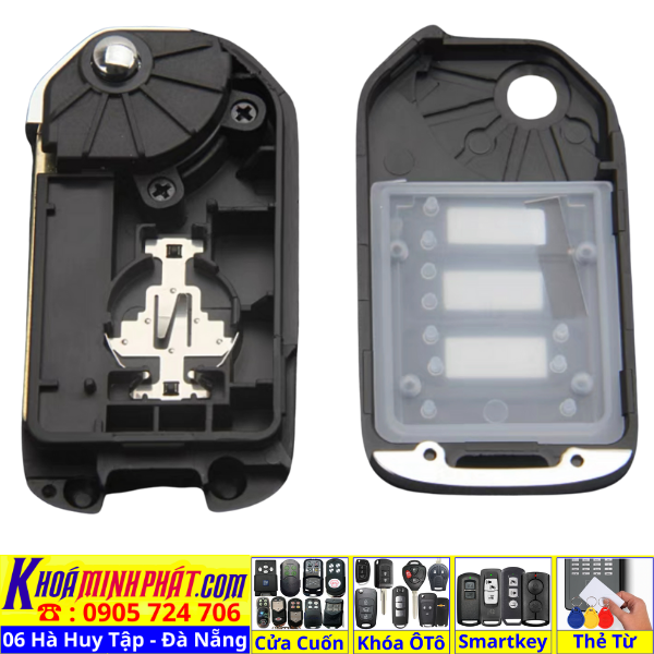 Vỏ Độ gập Chìa khoá xe Honda City Brio V33 Làm Chìa Khoá xe Ô Tô Đà Nẵng Sửa remote thay pin thay vỏ điều khiển xe hơi - Minh Phát Smartkey