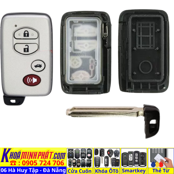 Vỏ Chìa Khóa 4 Nút Bấm Cho Xe Toyota Camry 2.5 Aurion Avalon Landcruiser Camry Highlander Rav4 V78 Làm Chìa Khoá xe Ô Tô Đà Nẵng Sửa remote thay pin thay vỏ điều khiển xe hơi - Minh Phát Smartkey Vỏ Chìa Khóa 4 Nút Bấm Cho Xe Toyota Camry 2.5 Aurion Avalon Landcruiser Camry Highlander Rav4 V78 Làm Chìa Khoá xe Ô Tô Đà Nẵng Sửa remote thay pin thay vỏ điều khiển xe hơi - Minh Phát Smartkey