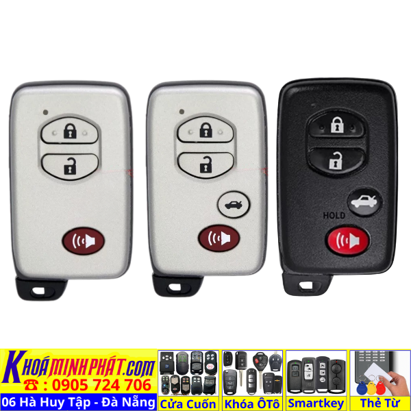 Vỏ Chìa Khóa 4 Nút Bấm Cho Xe Toyota Camry 2.5 Aurion Avalon Landcruiser Camry Highlander Rav4 V78 Làm Chìa Khoá xe Ô Tô Đà Nẵng Sửa remote thay pin thay vỏ điều khiển xe hơi - Minh Phát Smartkey