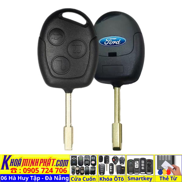 Vỏ Chìa khoá remote xe Ford Transit Chính hãng V20 Làm Chìa Khoá xe Ô Tô Đà Nẵng Sửa remote thay pin thay vỏ điều khiển xe hơi - Minh Phát Smartkey