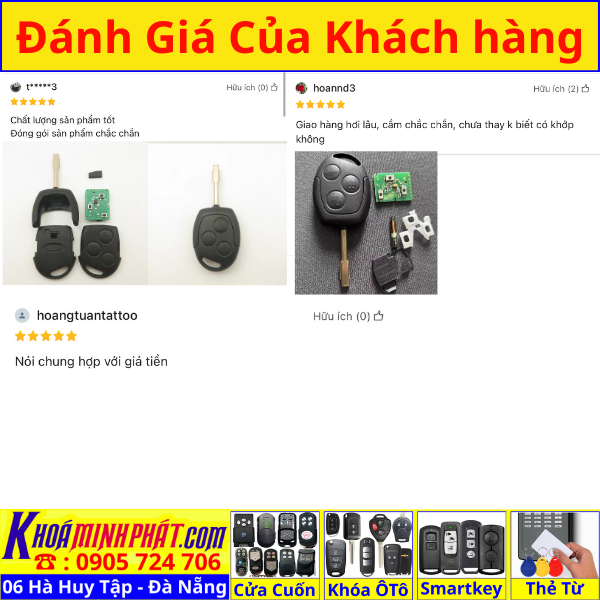 Vỏ Chìa khoá remote xe Ford Transit Chính hãng V20 Làm Chìa Khoá xe Ô Tô Đà Nẵng Sửa remote thay pin thay vỏ điều khiển xe hơi - Minh Phát Smartkey