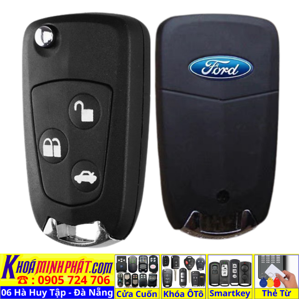 Vỏ Chìa khoá remote xe Ford Transit Chính hãng V20 Làm Chìa Khoá xe Ô Tô Đà Nẵng Sửa remote thay pin thay vỏ điều khiển xe hơi - Minh Phát Smartkey