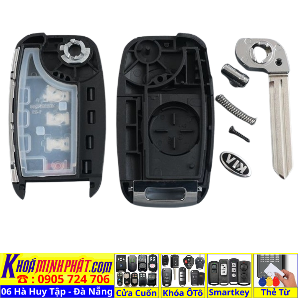 Vỏ Chìa khoá xe Kia Soluto, Rondo, K3, Morning, Cerato V47 Làm Chìa Khoá xe Ô Tô Đà Nẵng Sửa remote thay pin thay vỏ điều khiển xe hơi - Minh Phát Smartkey