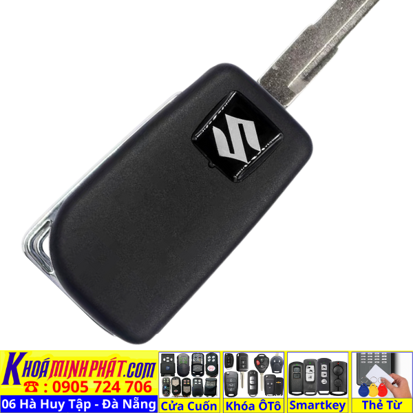 Vỏ Độ Gập Chìa Khoá Xe Suzuki Celerio, Swift, Ciaz, Ertiga, XL7, Vitara, Wagon R, Alto V913 Làm Chìa Khoá xe Ô Tô Đà Nẵng Sửa remote thay pin thay vỏ điều khiển xe hơi - Minh Phát Smartkey