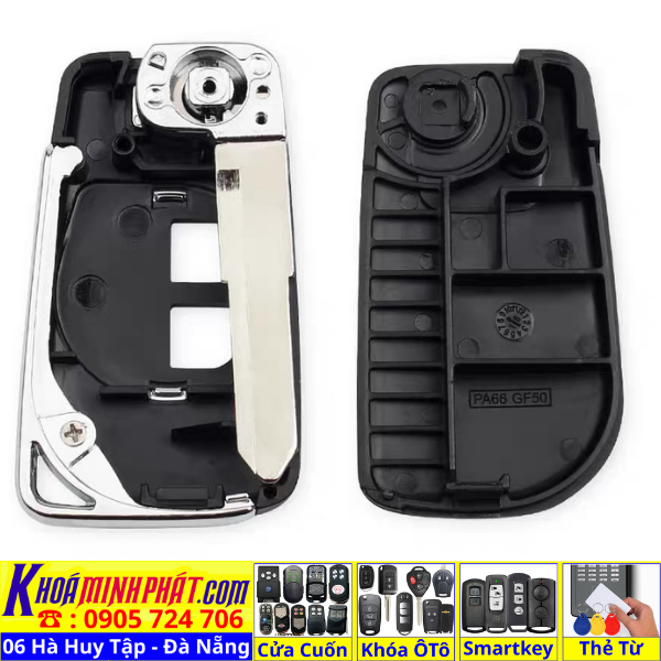 Vỏ Độ Gập Chìa Khoá Xe Suzuki Celerio, Swift, Ciaz, Ertiga, XL7, Vitara, Wagon R, Alto V913 Làm Chìa Khoá xe Ô Tô Đà Nẵng Sửa remote thay pin thay vỏ điều khiển xe hơi - Minh Phát Smartkey