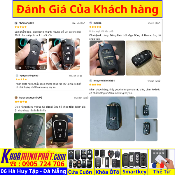 Vỏ Chìa khoá xe Kia Forte, Carens, Morning, Cerato V48 phím bấm nhựaLàm Chìa Khoá xe Ô Tô Đà Nẵng Sửa remote thay pin thay vỏ điều khiển xe hơi - Minh Phát Smartkey