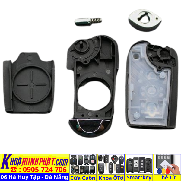 Vỏ Chìa khoá xe Kia Forte, Carens, Morning, Cerato V48 phím bấm nhựaLàm Chìa Khoá xe Ô Tô Đà Nẵng Sửa remote thay pin thay vỏ điều khiển xe hơi - Minh Phát Smartkey
