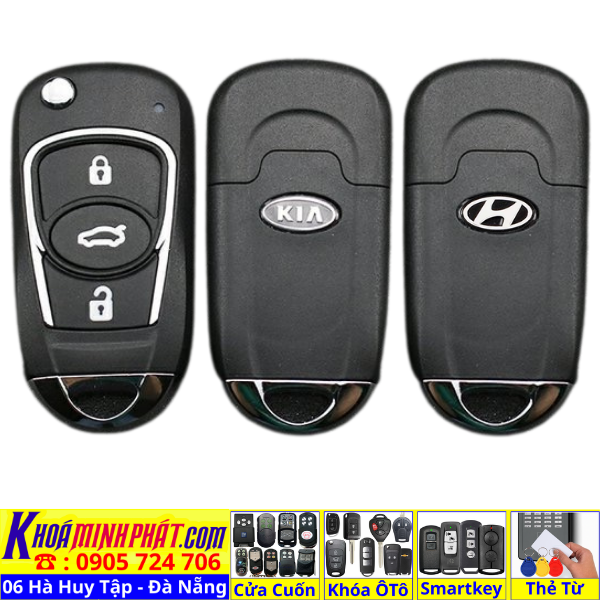 Vỏ Chìa khoá xe Kia Forte, Carens, Morning, Cerato V48 phím bấm nhựaLàm Chìa Khoá xe Ô Tô Đà Nẵng Sửa remote thay pin thay vỏ điều khiển xe hơi - Minh Phát Smartkey