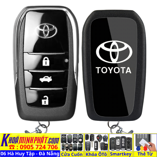 Vỏ Độ Chìa khoá xe Toyota Innova, Fortuner, Corolla Altis V704 Làm Chìa Khoá xe Ô Tô Đà Nẵng Sửa remote thay pin thay vỏ điều khiển xe hơi - Minh Phát Smartkey