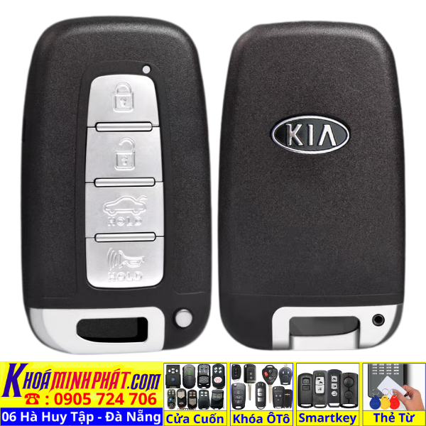 Vỏ Chìa Khóa 4 Nút Bấm Xe Kia Hyundai I30 Genesis Equus Veloster Tucson Sonata Elantra Santafe V44 Làm Chìa Khoá xe Ô Tô Đà Nẵng Sửa remote thay pin thay vỏ điều khiển xe hơi - Minh Phát Smartkey