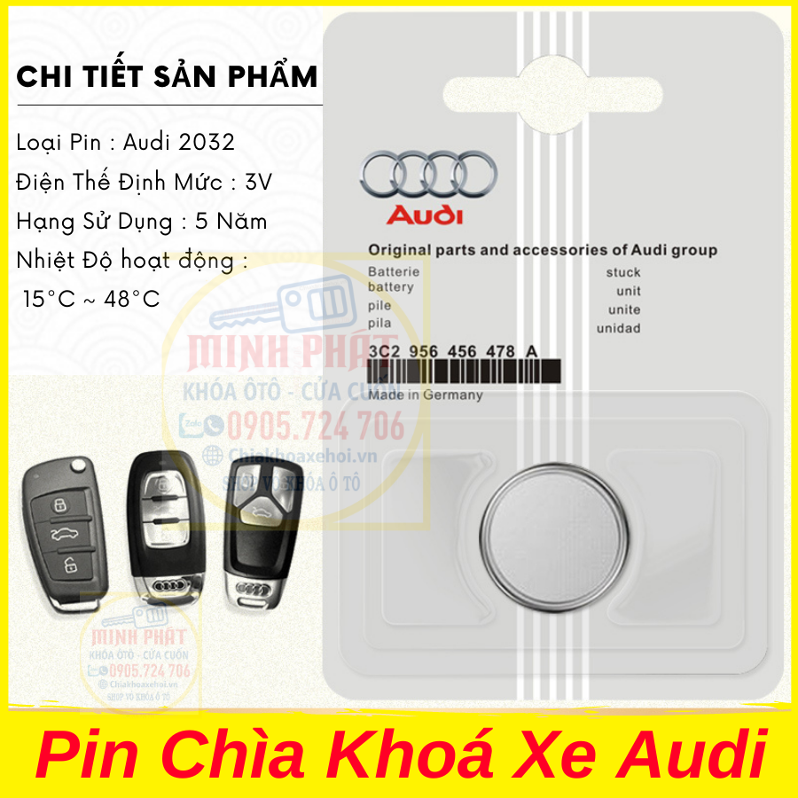Thay pin điều khiển xe ô tô tại Đà Nẵng Audi