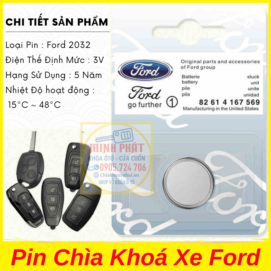 Pin chìa khoá xe Ford cách thay pin khóa xe Ford đơn giản nhất