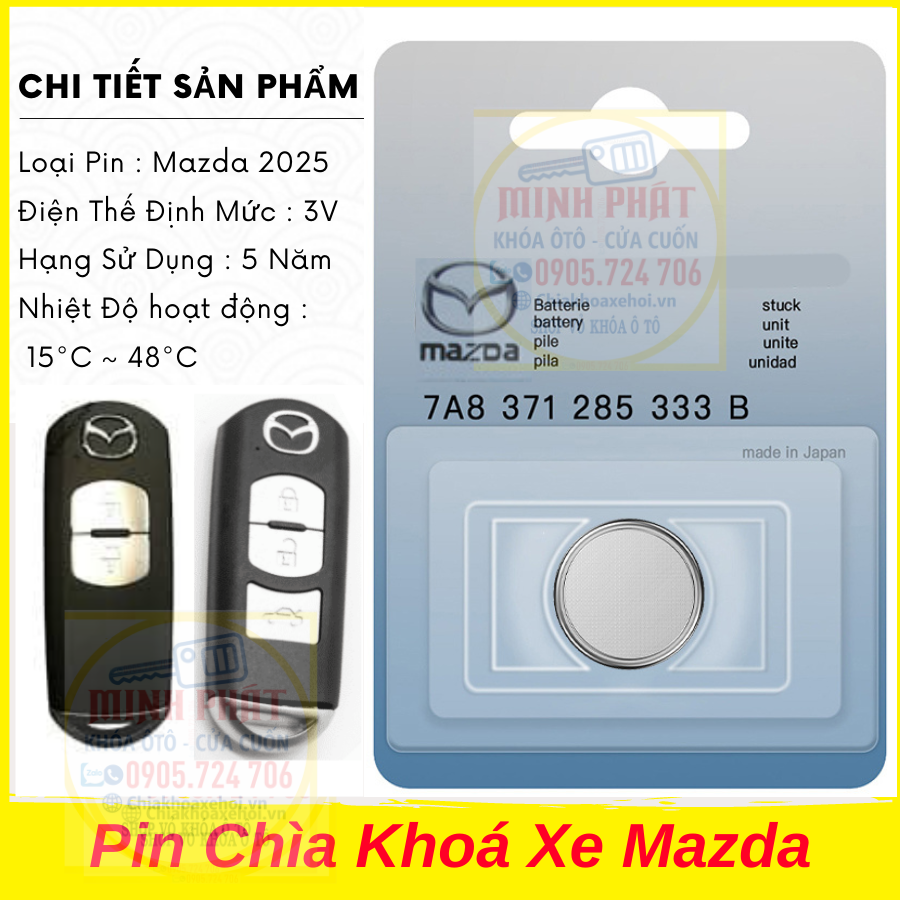 Thay pin chìa khóa xe ô tô Mazda 3 chính hãng tại đà nẵng