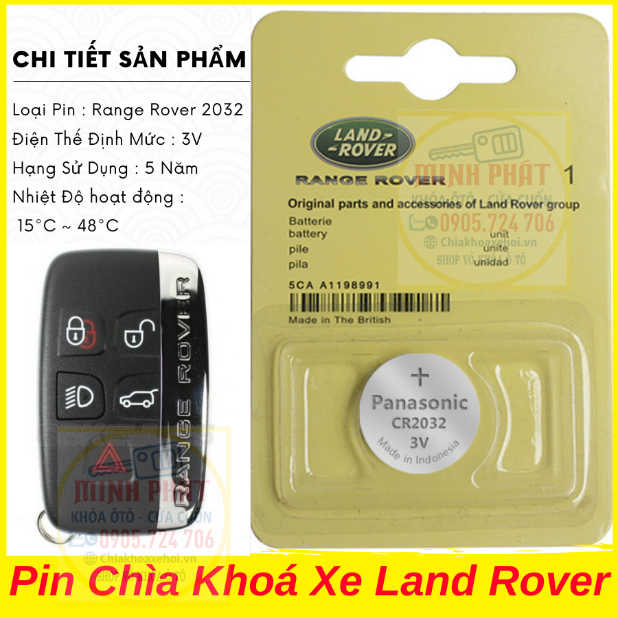 Pin Chìa Khóa điều khiển Ô Tô Chính hãng Đà Nẵng Range Rover