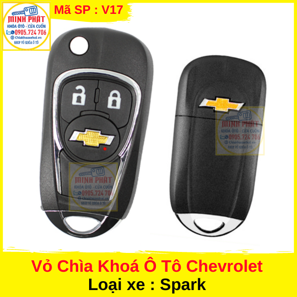 vỏ remote xe ô tô Chevrolet Spark