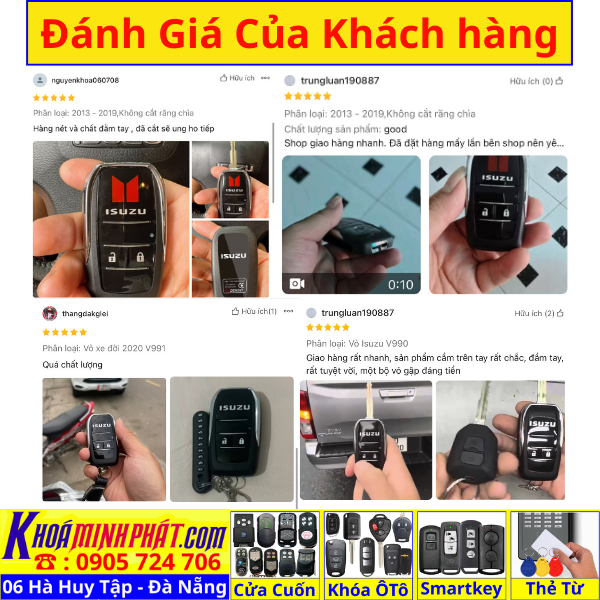 Vỏ chìa Khóa độ gập nâng cấp remote cho xe Isuzu Dmax, Mux V990 V991 D-max Mu-x - Làm Chìa Khoá xe Ô Tô Đà Nẵng Sửa remote thay pin thay vỏ điều khiển xe hơi - Minh Phát Smartkey