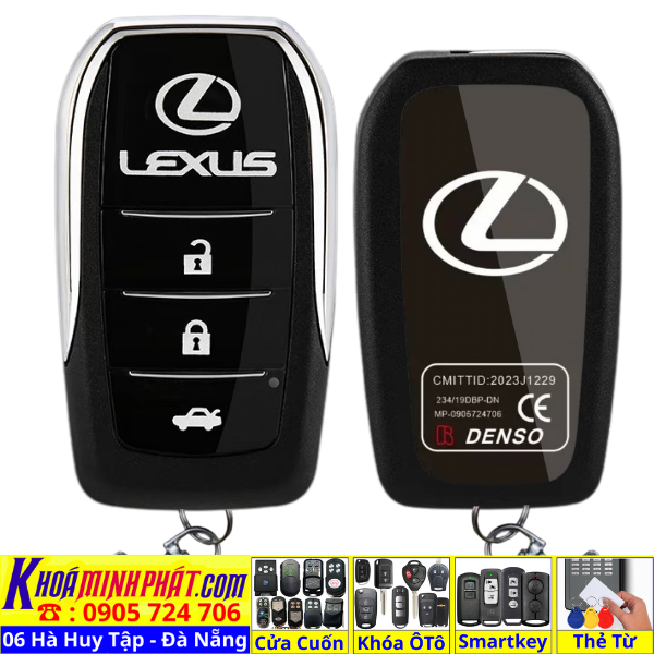 Vỏ Chìa khoá độ gập xe Lexus LX470, RX350, GX470 V706 Làm Chìa Khoá xe Ô Tô Đà Nẵng Sửa remote thay pin thay vỏ điều khiển xe hơi - Minh Phát Smartkey