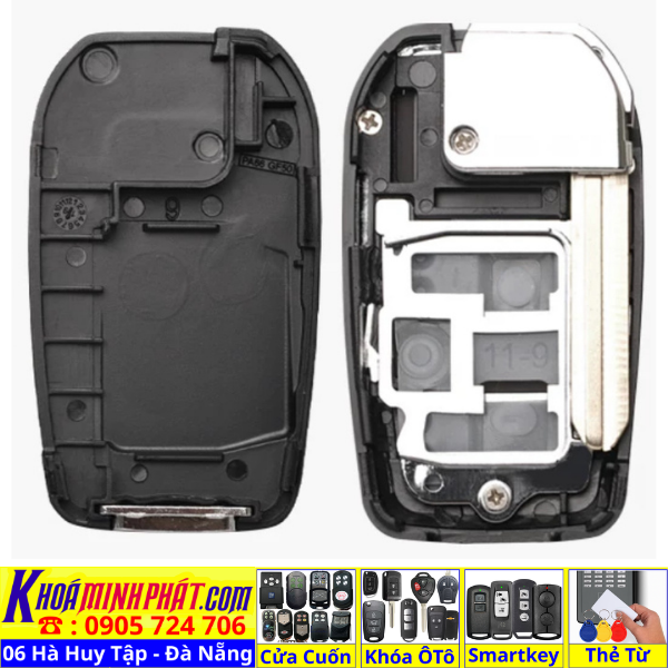 Vỏ Độ gập Chìa khoá xe Toyota Land Cruiser Prado V705 Làm Chìa Khoá xe Ô Tô Đà Nẵng Sửa remote thay pin thay vỏ điều khiển xe hơi - Minh Phát Smartkey