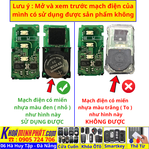 Vỏ Chìa khoá xe Toyota Camrry, Altis, Land Cruiser V709 Làm Chìa Khoá xe Ô Tô Đà Nẵng Sửa remote thay pin thay vỏ điều khiển xe hơi - Minh Phát Smartkey