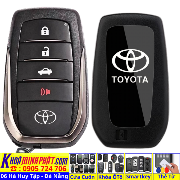 Vỏ nâng cấp chìa khoá Toyota Camry, Fortuner, Land Cruiser, Hilux Venza V708 Làm Chìa Khoá xe Ô Tô Đà Nẵng Sửa remote thay pin thay vỏ điều khiển xe hơi - Minh Phát Smartkey
