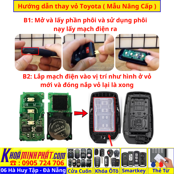 Vỏ Chìa khoá xe Toyota Camrry, Altis, Land Cruiser V709 Làm Chìa Khoá xe Ô Tô Đà Nẵng Sửa remote thay pin thay vỏ điều khiển xe hơi - Minh Phát Smartkey Vỏ Chìa khoá xe Toyota Camrry, Altis, Land Cruiser V709 Làm Chìa Khoá xe Ô Tô Đà Nẵng Sửa remote thay pin thay vỏ điều khiển xe hơi - Minh Phát Smartkey
