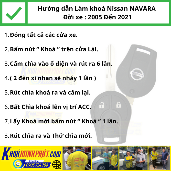Hướng dẫn Làm Chìa khóa điều khiển xe Nissan Navara