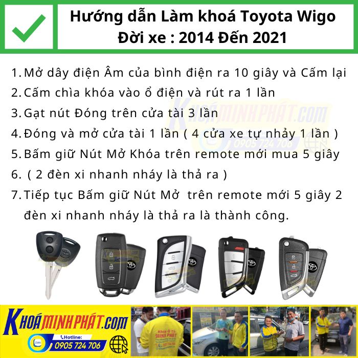 Hướng dẫn Làm Chìa khóa điều khiển xe Toyota Wigo