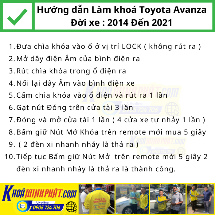Hướng dẫn Làm Chìa khóa Toyota Avnaza đời 2013 đến 2021