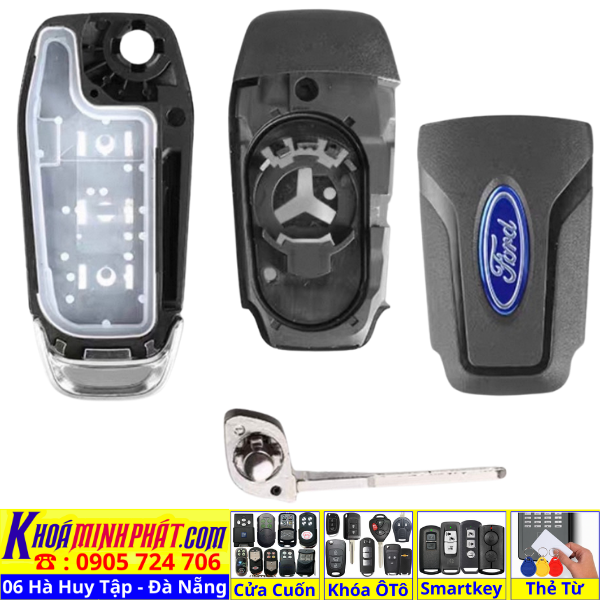 Vỏ Chìa khóa xe Ford Ranger Wildtrak 3.2 V24 Làm Chìa Khoá xe Ô Tô Đà Nẵng Sửa remote thay pin thay vỏ điều khiển xe hơi - Minh Phát Smartkey