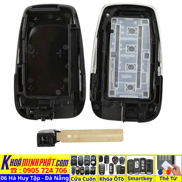 Vỏ chìa khoá smartkey Camry 2019 2025 Vios, Wigo, Yaris Cross, Corolla Altis, Corolla Cross, Camry, Innova, Avanza Premio, Veloz Cross, Fortuner, Hilux, Land Cruiser Prado, Land Cruiser 300, Alphard, Raize, RAV4, Venza, Highlander Mẫu V77 Làm Chìa Khoá xe Ô Tô Đà Nẵng Sửa remote thay pin thay vỏ điều khiển xe hơi - Minh Phát Smartkey