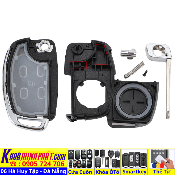 Vỏ Chìa khóa xe Hyundai Accent I10 Elantra Chính Hãng V42 Làm Chìa Khoá xe Ô Tô Đà Nẵng Sửa remote thay pin thay vỏ điều khiển xe hơi - Minh Phát Smartkey